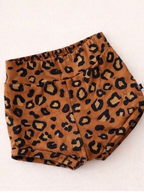 Little & Lively Leopard Print toddler shorties - animal print shorts for girls